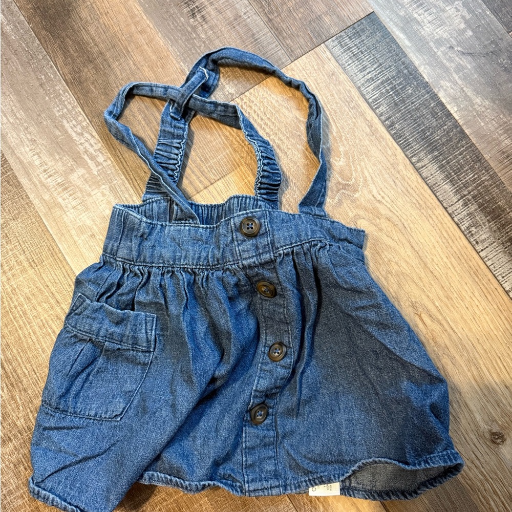 Cat & Jack Blue Denim Skirt with Straps